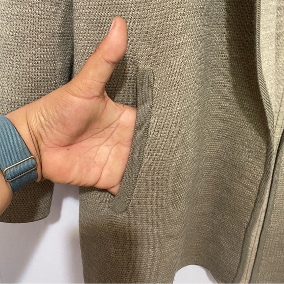 Talbots Merino Wool Open Front Cardigan Sweater Tan Beige Size Small Neutral - Picture 3 of 8